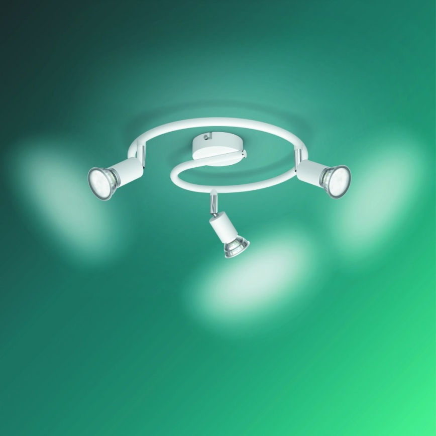 Philips - Spotlight 3xGU10/50W/230V vit