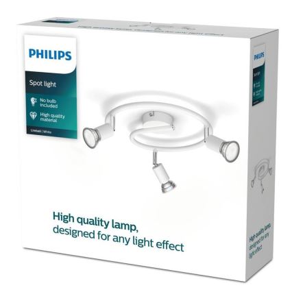 Philips - Spotlight 3xGU10/50W/230V vit