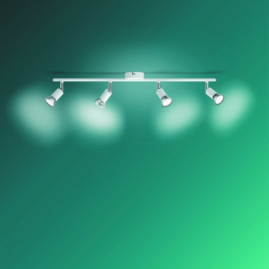 Philips - Spotlight 4xGU10/50W/230V vit