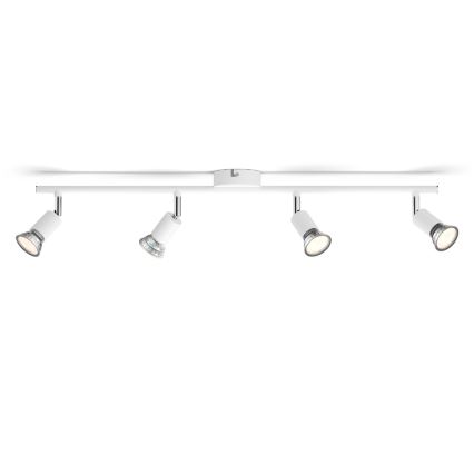 Philips - Spotlight 4xGU10/50W/230V vit