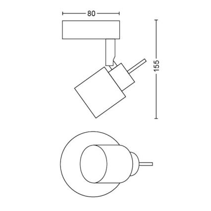 Philips - Spotlight 1xGU10/35W/230V svart