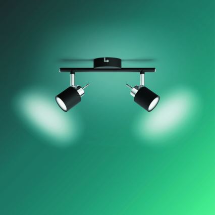 Philips - Spotlight 2xGU10/35W/230V svart