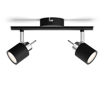 Philips - Spotlight 2xGU10/35W/230V svart