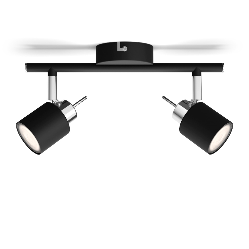 Philips - Spotlight 2xGU10/35W/230V svart