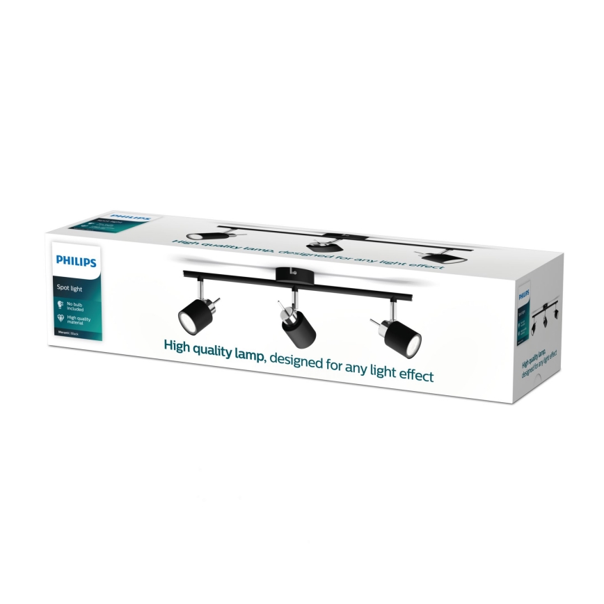 Philips - Spotlight 3xGU10/35W/230V svart