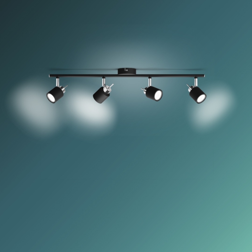 Philips - Spotlight 4xGU10/35W/230V svart