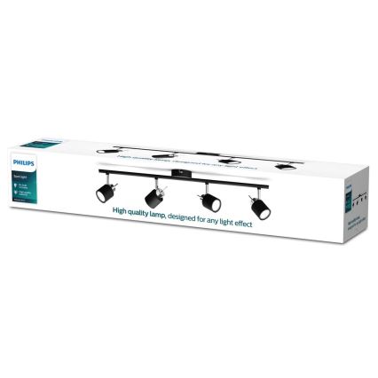 Philips - Spotlight 4xGU10/35W/230V svart
