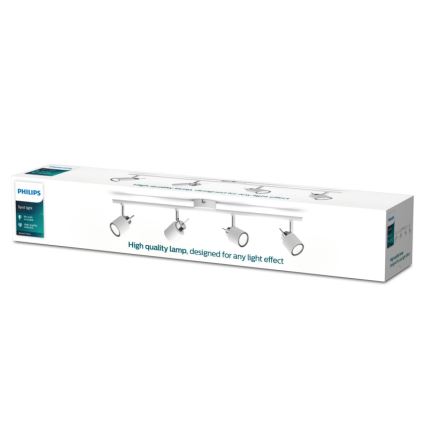 Philips - Spotlight 4xGU10/35W/230V vit