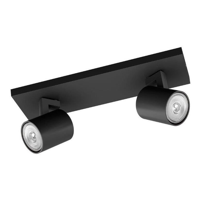 Philips - Spotlight RUNNER 2xGU10/20W/230V svart