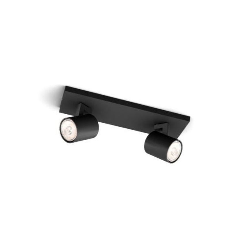 Philips - Spotlight RUNNER 2xGU10/20W/230V svart