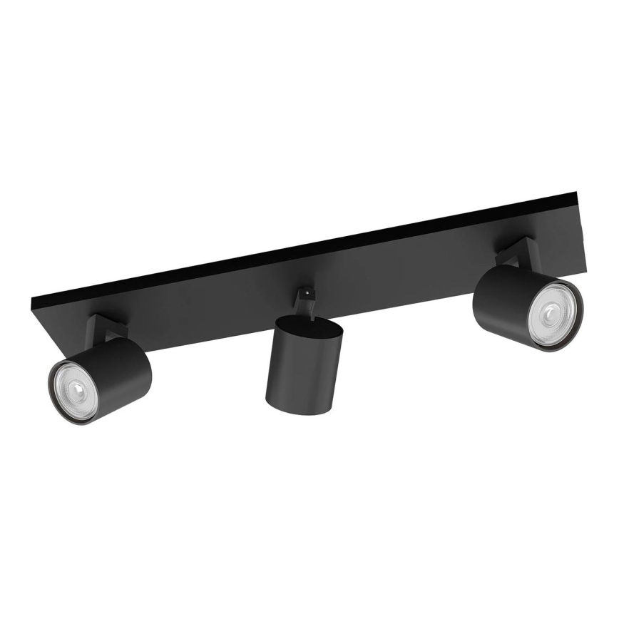 Philips - Spotlight RUNNER 3xGU10/20W/230V svart