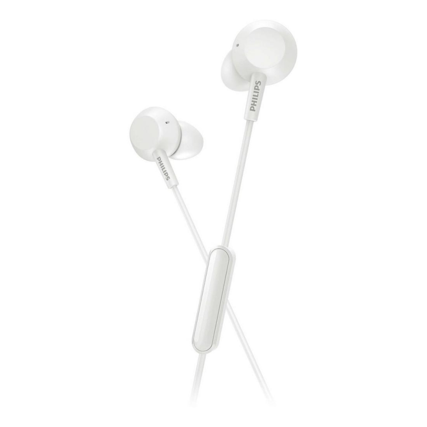 Philips TAE4105WT/00 - Hörlurar med mikrofon JACK 3,5 mm vit