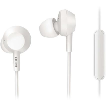 Philips TAE4105WT/00 - Hörlurar med mikrofon JACK 3,5 mm vit