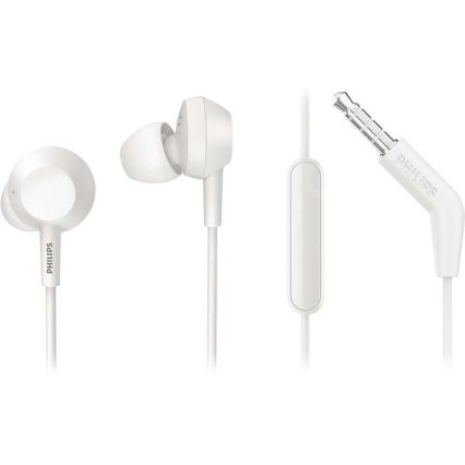Philips TAE4105WT/00 - Hörlurar med mikrofon JACK 3,5 mm vit