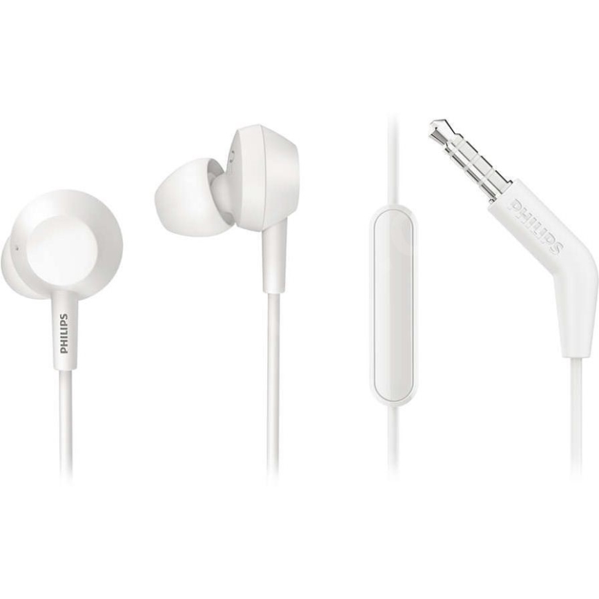 Philips TAE4105WT/00 - Hörlurar med mikrofon JACK 3,5 mm vit