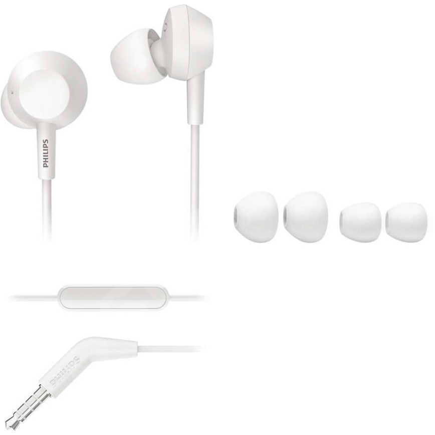 Philips TAE4105WT/00 - Hörlurar med mikrofon JACK 3,5 mm vit