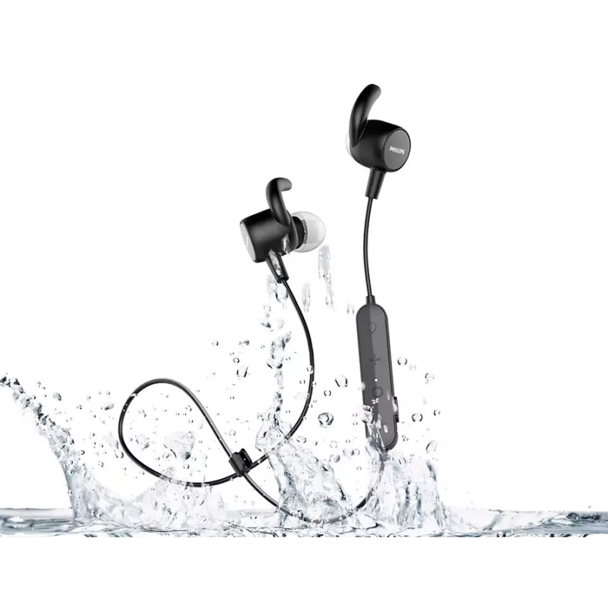 Philips TASN503BK/00-Bluetooth earphones with pulse sensor and microphone IPX5