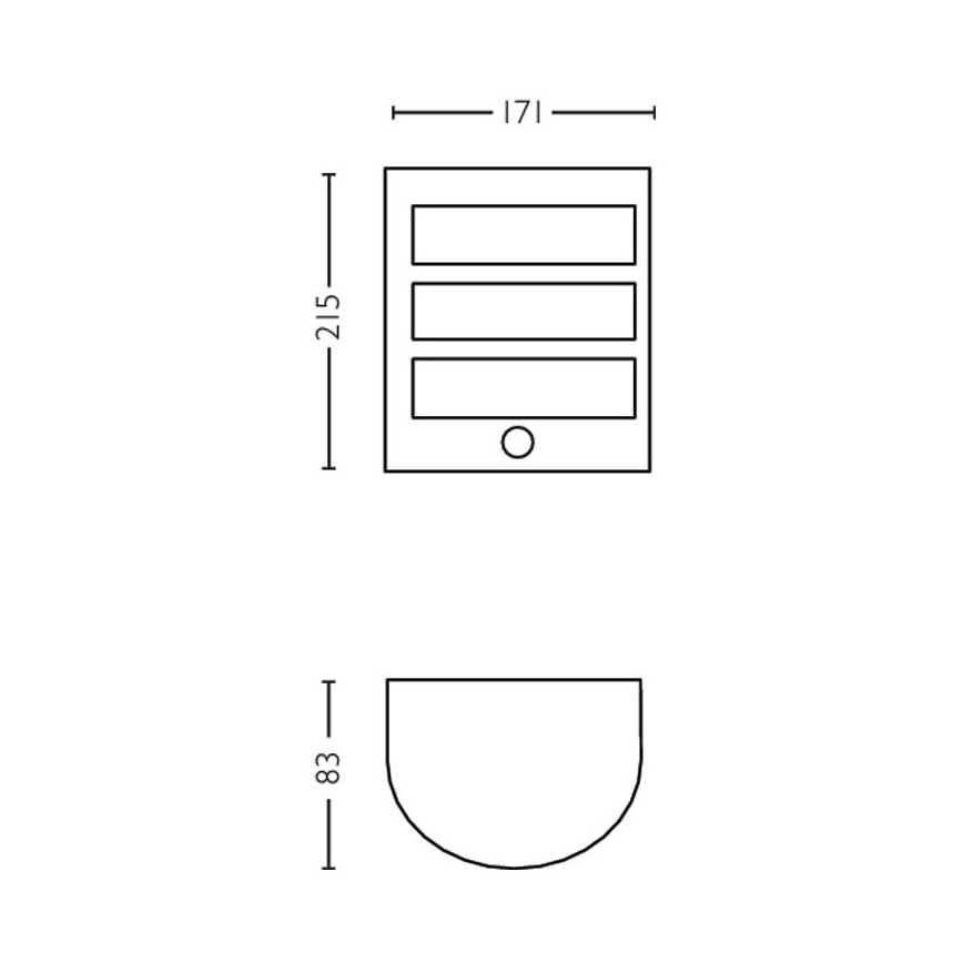 Philips - Utomhus LED vägglampa  med sensor  LED/6W/230V 2700K IP44