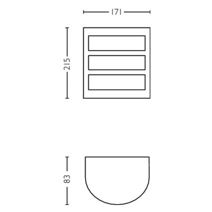 Philips - Utomhus LED vägglampa  LED/6W/230V 2700K IP44