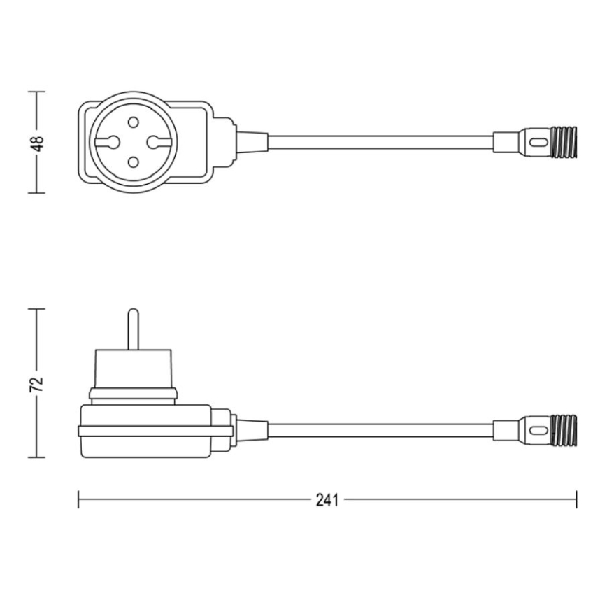 Philips - Utomhus Nätströmsadapter GARDENLINK 12W/24/230V IP44