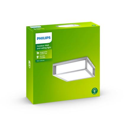 Philips - Utomhus taklampa  2xE27/14W/230V IP44 grå