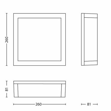 Philips - Utomhus taklampa  2xE27/14W/230V IP44 grå