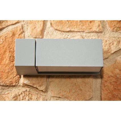 Philips - Utomhus vägglampa  BORDER 1xE27/23W/230V IP44 grå