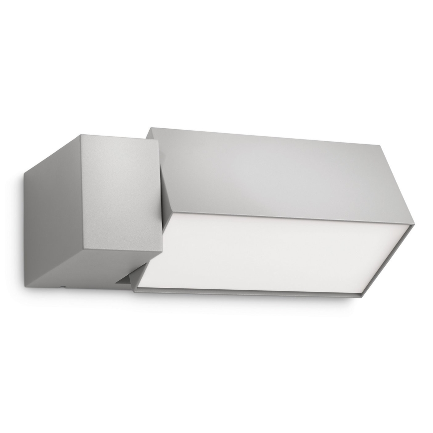 Philips - Utomhus vägglampa  BORDER 1xE27/23W/230V IP44 grå