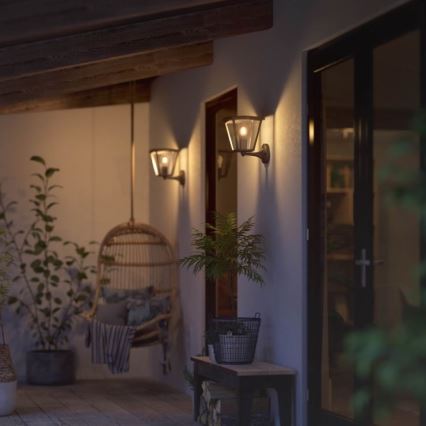 Philips - Dimbar utomhus vägglampa Hue INARA 1xE27/7W/230V Wi-Fi IP44