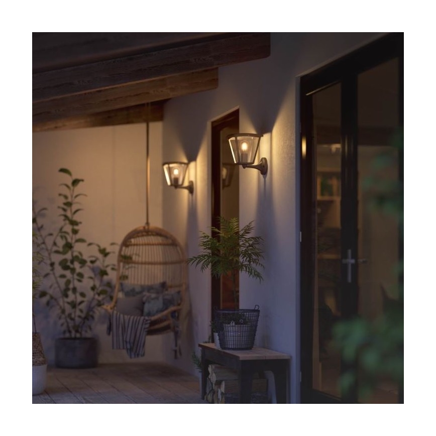Philips - Dimbar utomhus vägglampa Hue INARA 1xE27/7W/230V Wi-Fi IP44