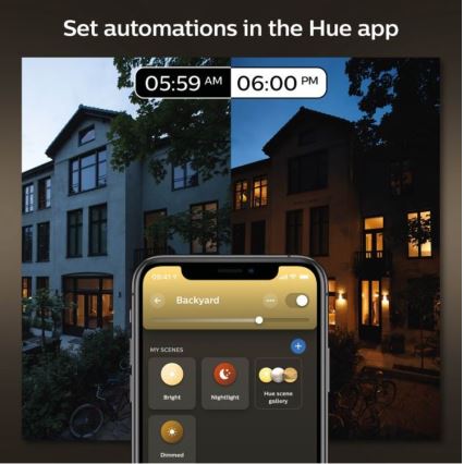 Philips - Dimbar utomhus vägglampa Hue INARA 1xE27/7W/230V Wi-Fi IP44