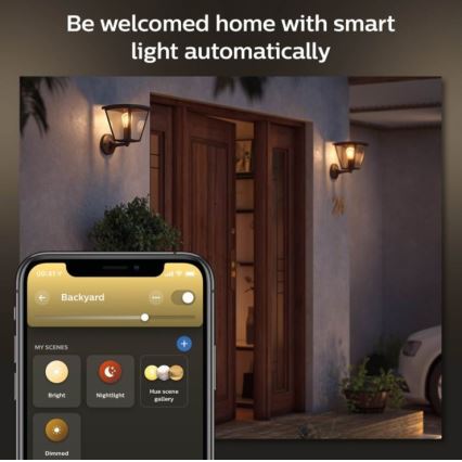 Philips - Dimbar utomhus vägglampa Hue INARA 1xE27/7W/230V Wi-Fi IP44