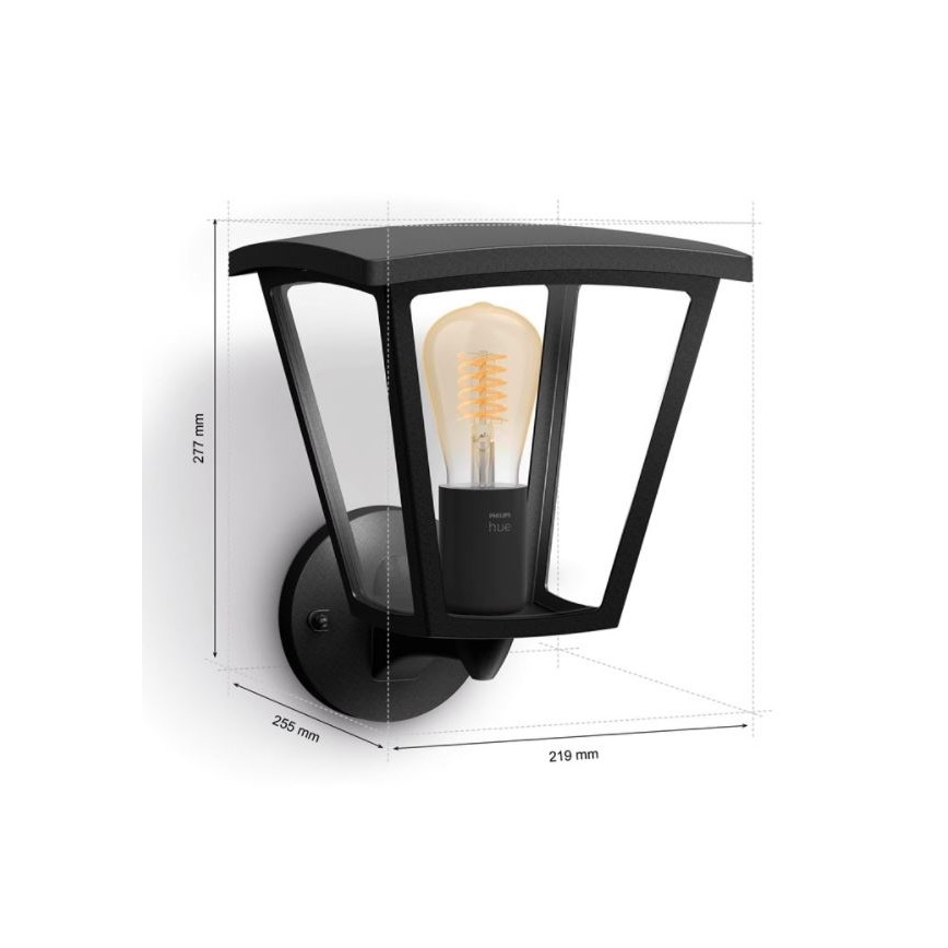 Philips - Dimbar utomhus vägglampa Hue INARA 1xE27/7W/230V Wi-Fi IP44