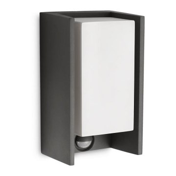 Philips - Utomhus vägglampa  med sensor  BRIDGE 1xE27/15W/230V IP44