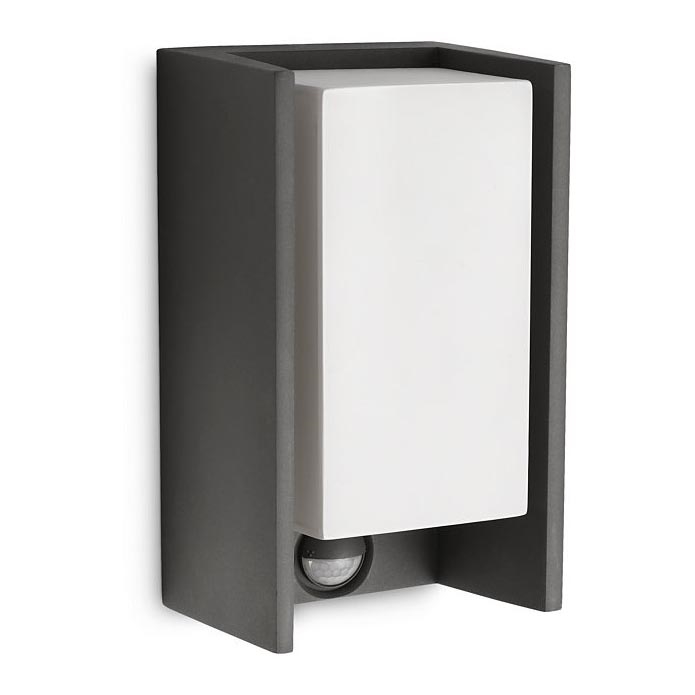 Philips - Utomhus vägglampa  med sensor  BRIDGE 1xE27/15W/230V IP44