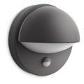 Philips - Utomhus vägglampa  med sensor  JUNE 1xE27/12W/230V IP44