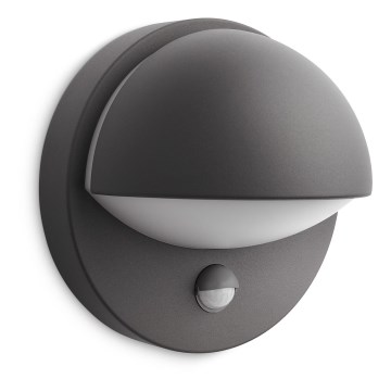 Philips - Utomhus vägglampa  med sensor  JUNE 1xE27/12W/230V IP44