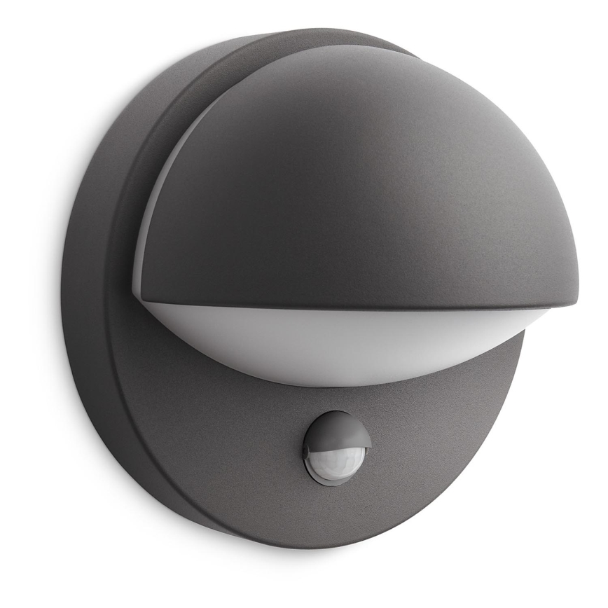 Philips - Utomhus vägglampa  med sensor  JUNE 1xE27/12W/230V IP44