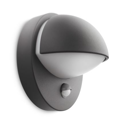 Philips - Utomhus vägglampa  med sensor  JUNE 1xE27/12W/230V IP44