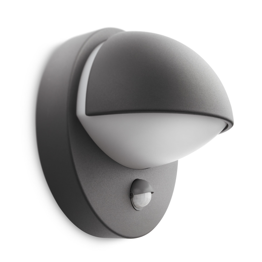 Philips - Utomhus vägglampa  med sensor  JUNE 1xE27/12W/230V IP44
