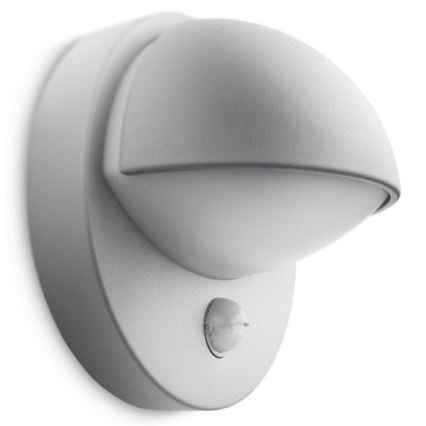 Philips - Utomhus vägglampa  med sensor  1xE27/12W/230V IP44