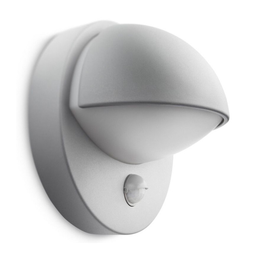 Philips - Utomhus vägglampa  med sensor  1xE27/12W/230V IP44