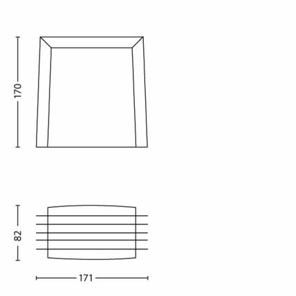 Philips - Utomhus vägglampa  1xE27/15W/230V IP44 antracit