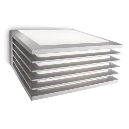 Philips - Utomhus vägglampa  SHADES 1xE27/15W/230V IP44 grå