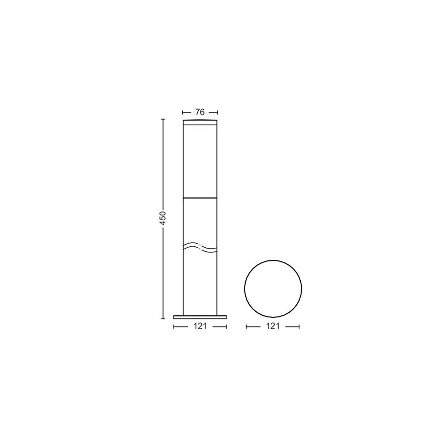 Philips - Utomhusbelysning  1xE27/20W/230V 45 cm IP44