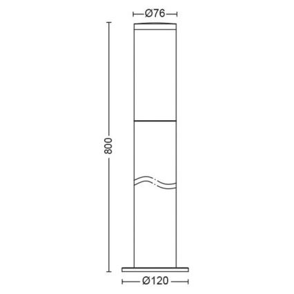 Philips - Utomhusbelysning  1xE27/20W/230V 80 cm IP44