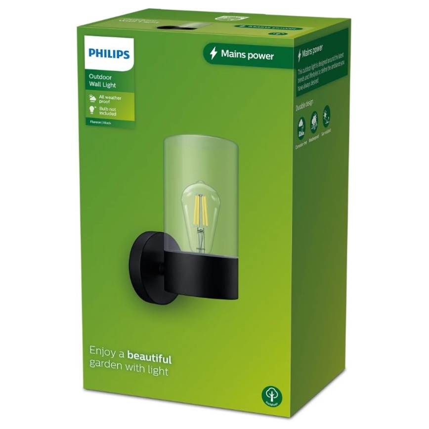 Philips - Vägglampa för utomhusbruk FLAREON 1xE27/25W/230V IP44