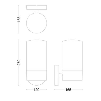 Philips - Vägglampa för utomhusbruk FLAREON 1xE27/25W/230V IP44