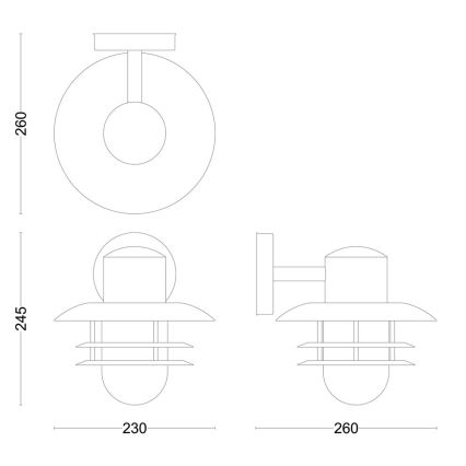 Philips - Vägglampa för utomhusbruk INYMA 1xE27/25W/230V IP44