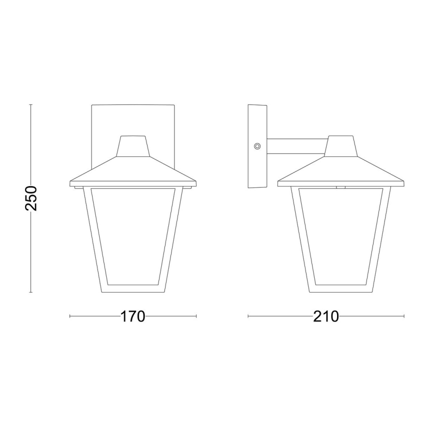 Philips - Vägglampa för utomhusbruk KINNO 1xE27/25W/230V IP44